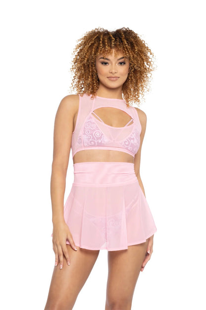 Mesh Skater Skirt - Raves Miami