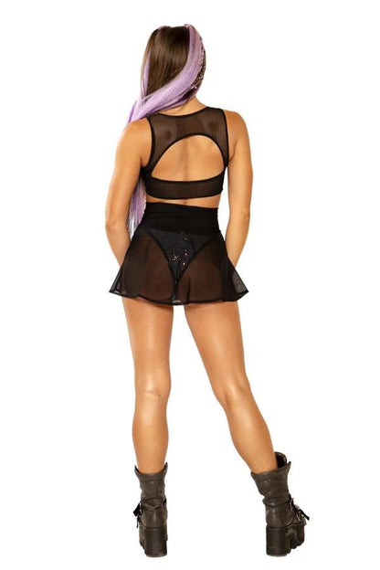 Mesh Skater Skirt - Raves Miami